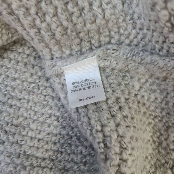 J. Jill Womens Pullover Sweater Ivory Long Sleeve Crew Neck Cable Knit XS - Picture 6 of 6